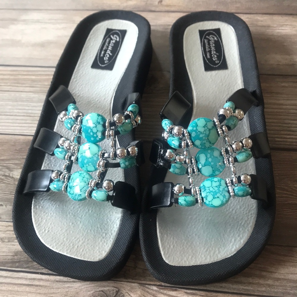 Grandco Beaded Sandals Size 8 Brand new
